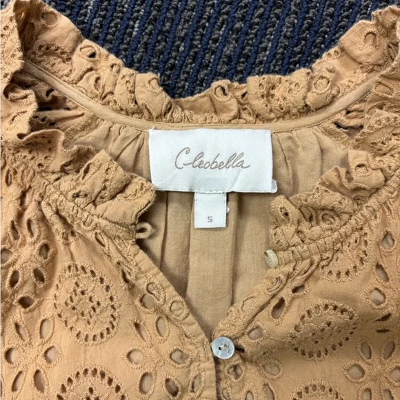 Cleobella Tan Eyelet Blouse - Picture 2 of 5